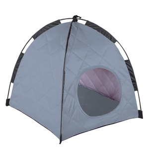 Üretici toptan çevre dostu katı desen Pet çadır kalınlaşmış sıcak katlanabilir kedi/köpek kafesi kış sezonu için kolay taşıma - Product Image 5