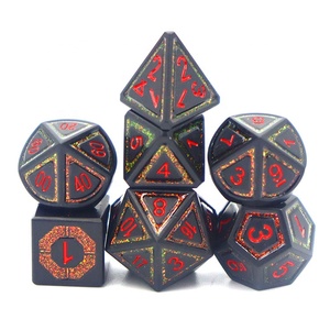 Bộ xúc xắc kim loại nhiều màu tinh tế-Khối đa diện hợp kim kẽm rắn, được thiết kế cho các trò chơi nhập vai DND <span class=keywords><strong>v</strong></span>à Dungeon & rồng - Product Image 6
