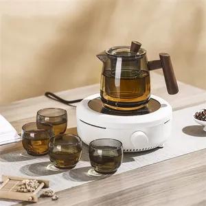 أبريق شاي زجاجي المياه تصفية وعاء الشاي فصل وعاء المنزلية طقم شاي إبريق الشاي الكهربائية السيراميك موقد