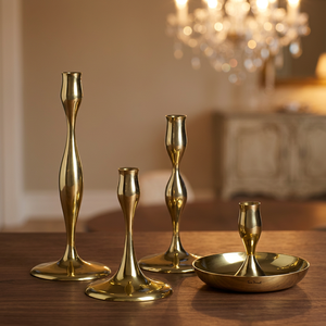 Support à bougie en laiton fait main, artisanat décoratif en laiton, DMB-184 - Product Image 5