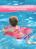 Bouée de bain gonflable anti-retournement pour bébé avec protection solaire UPF50+, pour tout-petits de 3 à 36 mois, pour jeux aquatiques en piscine