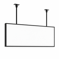 Bingkai LED Profil Aluminium Gantung Papan Menu Makanan Cepat Saji Kotak Lampu LED Untuk Restoran Tampilan Katering Komersial