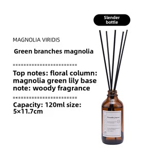 Diffuseur de parfum d'ambiance de luxe en gros, 120 ml, écologique, à bâtonnets, longue durée, sans flamme, en verre, fait main, cylindrique - Product Image 6