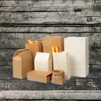 Recycelbarer Kraft papier fett dichter farbiger Brot verpackungs beutel mit Siebdruck für Lebensmittel Industrielle Verwendung Zucker mehl gelee