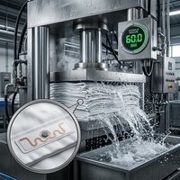 Etiqueta RFID de Doble Frecuencia HF + UHF para Lavandería, EM4425, 70 mm x 20 mm, Etiqueta Textil Flexible para Clasificación de Ropa en Lavanderías Comerciales