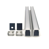 Profilé en aluminium YG-F007 12*15MM avec diffuseur pour profils LED linéaires encastrés pour éclairage de meubles