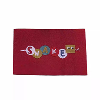 Étiquette tissée personnalisée de qualité supérieure, motif serpent mignon, pour foulards et bandanas d'enfants et de tout-petits