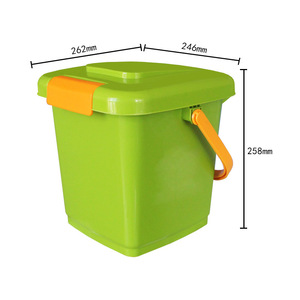 Square 8L/10L/15L plastic handle sealed trash can, rice and grain storage <b>bin</b>, kitchen storage <b>bin</b> with <b>lid</b> - Product Image 1