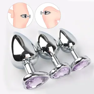 S-HANDE Intimate Metal Anal Plug with Crystal Jewelry Smooth Touch female Butt Plug Anal Bead Anus Dilator Anal Toys for Women