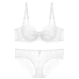 Hot Lace Mesh Durchsichtige Unterwäsche Sexy 2 Pcs Ultra dünnes Push-up-Dessous-Set für Frauen - Product Image 3