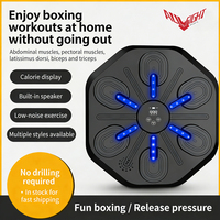 Machine de boxe musicale intelligente Bluetooth murale avec lumière LED, cible de boxe électronique, machine d'entraînement au rythme, anti-stress