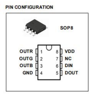 Circuit d'entraînement à courant Constant de LED à 3 canaux UCS1903 UCS1903B UCS1903BC SOP8 puce de pilote de LED