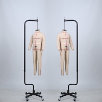 Mannequin enfant garçon en FRP suspendu, corps entier avec tête, pour la couture 3D, ajustement amovible et épinglable