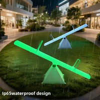 Lámpara LED Eléctrica para Jardín, Exterior, Impermeable IP66, de Plástico, para Paisajismo, Cuadrada, Tipo Seesaw, Iluminación para Parques Infantiles, Integración Sensorial