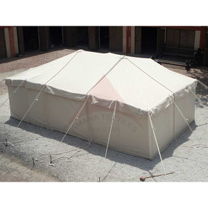 Tente d'abri de 4x6 mètres avec 4 fenêtres, 2 portes et toile recyclée triple couche de 600 GSM, structure en acier - Product Image 5