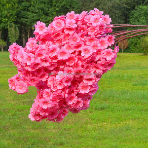Nueva Llegada, Rama de Flores de Cerezo Artificiales, 3 Cabezas, Súper Grandes y Densas, Decoración de Boda, Color Rosa - Product Image 5