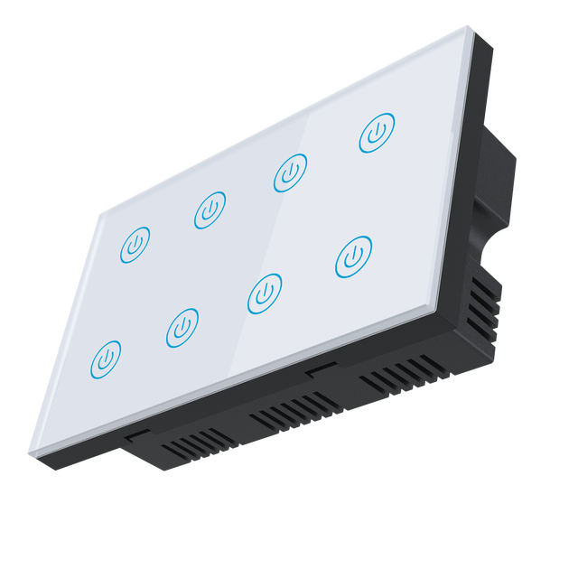 8 Gang Tuya Smartlife BT WiFi Wall Touch Smart Light Switch Remote Control Interruptor Wifi Smart Switch