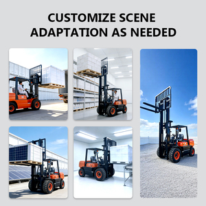 공장 직판 5톤 디젤 지게차 롤 클램프 장착 원통형 물품 취급용 휠 지게차 - Product Image 5