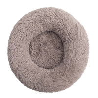 Sanan barato 40CM 120CM piel personalizada lona cálido redondo Donut Cuddler cama de lujo Animal gato cojín camas para mascotas para perro