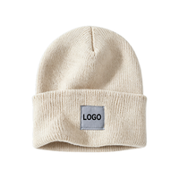 Bonnet en tricot style gothique premium avec logo personnalisé, chapeau d'hiver chaud de luxe, bonnet streetwear à revers pour hommes et femmes, vente en gros