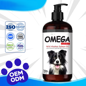 น้ำมันปลาโอเมก้า 3 สำหรับสัตว์เลี้ยง น้ำมันปลาแซลมอนอลาสก้าและปลาคอด พร้อมวิตามินอี บำรุงขนและผิวหนัง เสริมภูมิคุ้มกัน 473 มล. - Product Image 4