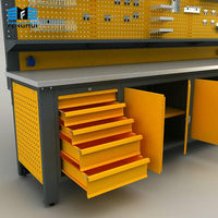 Banc de travail antistatique robuste pour mécaniciens, éclairage intégré, plateau à trous pour réparation, assemblage, inspection, origine Shanghai
