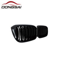 Grille de pare-chocs avant double lamelles noir brillant en plastique ABS injecté industriellement, compatible avec BMW X3 G01 G08 X4 G02 2019-2021