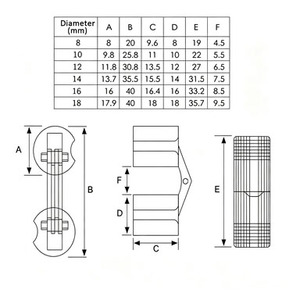 Charnières invisibles en laiton à 180 degrés, design moderne, épaisseur 10 mm, durables et écologiques pour portes d'armoires, meubles et cuisines - Product Image 3