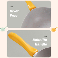 Panci granit Set panci memasak persegi, peralatan masak antilengket keramik aluminium dengan tutup aluminium