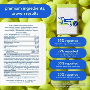 โพลีกอน ผงวิตามินรวมออร์แกนิค 11-in-1 สำหรับสุนัข พร้อมคอลลาเจน กลูโคซามีน และโปรไบโอติกส์ - เสริมภูมิคุ้มกันและดูดซึมเร็ว - Product Image 6