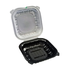 Lonchera Desechable Ecológica Moderna y Minimalista de 9*9 Pulgadas, Contenedor de Plástico PP para Llevar de 1-2 <span class=keywords><strong>Litros</strong></span> de Capacidad - Product Image 2