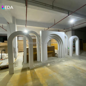 Arche de mariage moderne en acrylique blanc, décoration intérieure et extérieure, accessoires de toile de fond pour mariage - Product Image 4