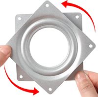Plaque tournante carrée en acier zingué à 360 degrés, type Lazy Susan