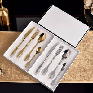 Ensemble de couverts en acier inoxydable, couteau, fourchette, cuillère, quatre pièces, ensemble de vaisselle occidentale européenne - Product Image 1