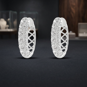 Pendientes de Aro con Diamantes Redondos Cultivados en Laboratorio, Chapados en Oro de 10K, 14K, 18K, Plata 925, 935, Regalo de Boda Moderno - Product Image 3
