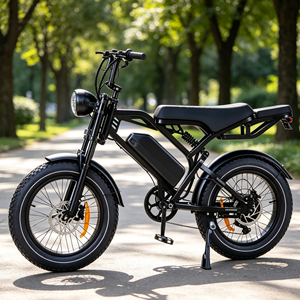 Bicicleta eléctrica retro Fat Tire de 500w, bicicleta eléctrica vintage todoterreno, ciclomotor eléctrico para adultos, para desplazamientos urbanos, bicicleta eléctrica tipo beach <span class=keywords><strong>cruiser</strong></span>. - Product Image 4