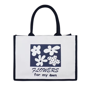 Eco-Friendly Reusable Canvas Tote <b>Bag</b> <b>String</b> Cartoon Pattern 36*14*26cm Women's 2026 ODM Casual Handbag Custom Printed Logo - Product Image 4