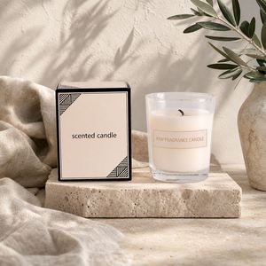 Bougie parfumée dans un bocal en verre, aromathérapie minimaliste, mèche simple, pour la décoration de la maison - Product Image 2