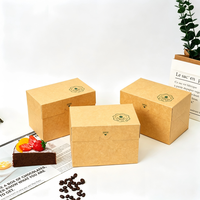 Emballage alimentaire pour gâteaux et desserts, boîte à gâteau en papier kraft avec pack de glace, emballage personnalisé pour pâtisserie à emporter