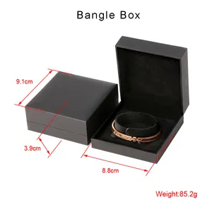Wholesale Custom Logo Black Paper Jewelry Box Luxury Earring Bangle Bracelet Pendant Ring Box Jewelry Packaging Box