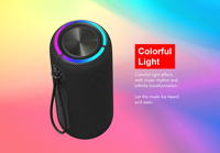 Haut-parleur Bluetooth promotionnel gris pour entreprise, étanche IPX7, 20W, son stéréo puissant, LED RGB, TWS, TF, AUX, appels mains libres, logo personnalisé