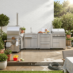 <span class=keywords><strong>Cuisine</strong></span> extérieure modulaire en acier inoxydable OEM avec <span class=keywords><strong>four</strong></span> à pizza au bois de 36 pouces, <span class=keywords><strong>four</strong></span> à pizza autonome de grande capacité pour jardin - Product Image 1