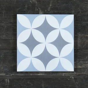 Azulejos de cerámica China de 200x200 hechos a mano, diseño geométrico tradicional de pared de baño, decoración de azulejo de suelo