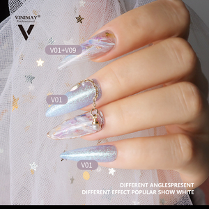 Vinimay longue durée organique Gel vernis à ongles réfléchissant paillettes Gel 15 couleurs tremper ongles miroitant Gel vernis en gros - Product Image 3