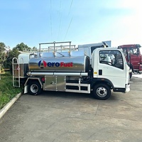 Camion-citerne à carburant Sinotruk Howo Mini, 3 tonnes, en alliage d'aluminium, neuf, 4x2, roues motrices, transport d'huile, d'essence ou de diesel, exportation
