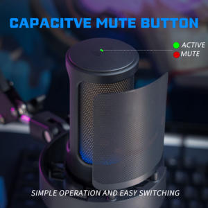 <span class=keywords><strong>Fifine</strong></span> A8T support de bras Microphone de jeu Microphone filaire USB Microphone de jeu Microphones à condensateur réglables de bureau avec lumière RVB - Product Image 5