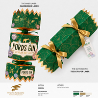 Caja de cartón vacía personalizada para galletas navideñas con grabado en relieve, embalaje plano del fabricante directo para fiestas navideñas