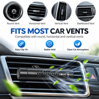 Diffuseur d'air frais pour voiture, mini clip de ventilation noir exclusif, parfum naturel, appareil d'aromathérapie moderne monté sur la voiture