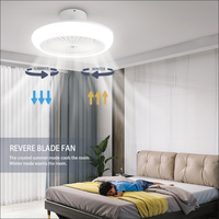 Ventilateur de Plafond Décoratif à Télécommande Intelligente Moderne de Salon avec Lumière/Ventilateurs de Plafond Led/Éclairage de Ventilateur à Gradation