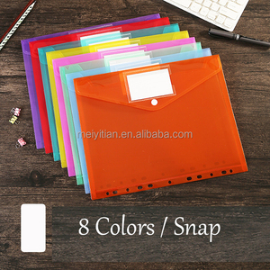 Carpeta de PP de colores A4, carpetas, etiqueta pequeña, ventana, Snap, Velcro, 11 agujeros, archivos de papel, paquete de bolsillo, información, recibo, bolsa de papelería - Product Image 4